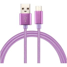 Mobigear Nylon USB-A auf USB-C Kabel 2 Meter - Lila Mobigear Nylon USB-A auf USB-C Kabel 2 Meter - Lila