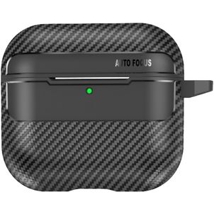 Mobigear Carbon Fiber Dünn Apple AirPods 4 Hardcase Hülle - Schwarz