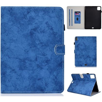 Mobigear Folio iPad Air 4 (2020) Hülle Klapphülle + Stifthalter - Marmor Blau