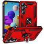 Mobigear Armor Ring Samsung Galaxy A35 Hülle Hardcase Backcover Stoßfest mit Ringhalter - Rot