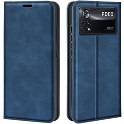 Mobigear Retro Slim POCO X4 Pro 5G Hülle Klapphülle Geldbörse - Dunkelblau