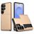 Mobigear Card Samsung Galaxy S26 Ultra Hülle Hardcase Backcover Stoßfest mit Kartenhalter - Gold