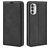Mobigear Retro Slim Motorola Moto G52 Hülle Klapphülle Geldbörse - Schwarz