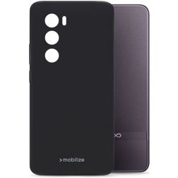 Mobilize Rubber Gelly OPPO Reno 12 Pro Hülle Flexibles TPU Backcover - Schwarz