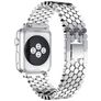 Mobigear Honeycomb Edelstahl Apple Watch Armband Dornschließe - 42/41/40/38 mm - Silber
