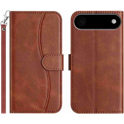 Mobigear S Line iPhone Air Klapphülle Portemonnaie - Braun