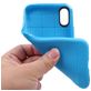 Mobigear Grip iPhone XS Hülle Flexibles TPU Backcover mit Ständer - Blau