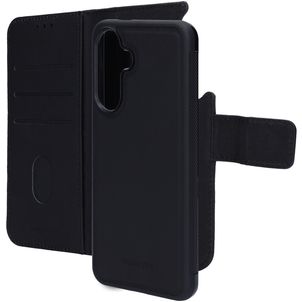 Mobiparts Samsung Galaxy A56 Hülle Echtes Leder Abnehmbare 2in1 Klapphülle Geldbörse - Schwarz