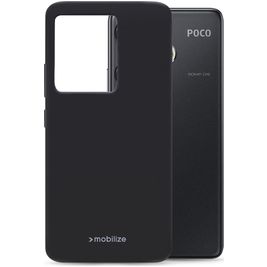 Mobilize Rubber Gelly POCO F6 Hülle Flexibles TPU Backcover - Matt Black