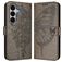 Mobigear Butterfly Samsung Galaxy A27 Hülle Klapphülle Geldbörse - Grau