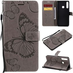 Mobigear Butterfly Huawei Y6p Hülle Klapphülle Geldbörse - Grau