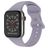 Mobigear Sport Dual Silikon Apple Watch Armband Pin-and-Tuck-Verschluss - 49/46/45/44 mm - Lavender Grey