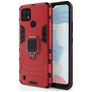 Mobigear Armor Ring Realme C21 Hülle Hardcase Backcover Stoßfest mit Ringhalter - Rot
