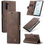 Caseme 013 Samsung Galaxy Note 10 Hülle Klapphülle Geldbörse - Braun