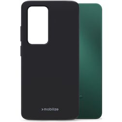 Mobilize Rubber Gelly OPPO A5 Hülle Flexibles TPU Backcover - Schwarz
