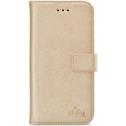 My Style Flex Wallet Samsung Galaxy M12 Hülle Klapphülle Geldbörse - Gold