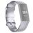 Mobigear Cross Silikon Fitbit Charge 4 Armband Dornschließe - Silber