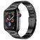 Mobigear Lissabon Edelstahl Apple Watch Armband Faltschließe - 49/46/45/44 mm - Schwarz