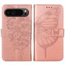 Mobigear Butterfly Google Pixel 9 Pro Hülle Klapphülle Geldbörse - Roségold