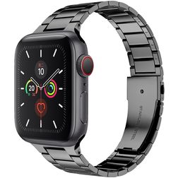 Mobigear Lissabon Edelstahl Apple Watch Armband Faltschließe - 49/46/45/44 mm - Space Grau