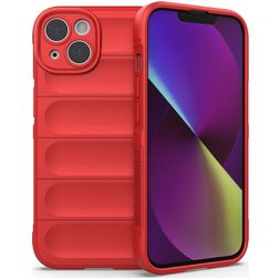 Mobigear Bumpy iPhone 14 Hülle Flexibles TPU Backcover - Rot