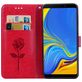 Mobigear Roses Samsung Galaxy A9 (2018) Hülle Klapphülle Geldbörse - Rot