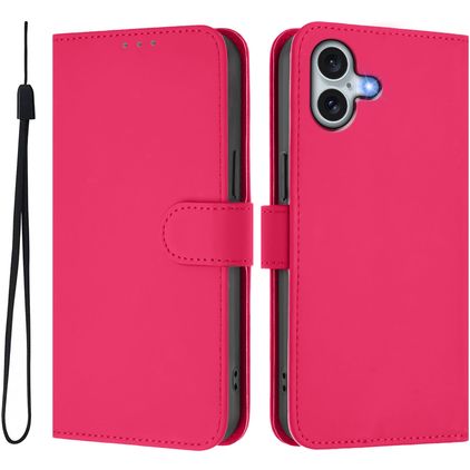 Mobigear Urban Wallet iPhone 16 Plus Klapphülle Portemonnaie - Magenta