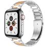 Mobigear Lissabon Edelstahl Apple Watch Armband Faltschließe - 49/46/45/44 mm - Roségold / Silber