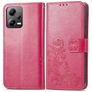 Mobigear Clover POCO X5 Klapphülle Portemonnaie - Magenta