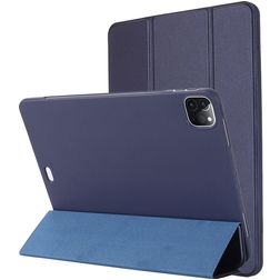 Mobigear Tri-Fold Gel iPad Pro 12.9 Zoll (2020) Hülle TPU,Kunstleder Klapphülle - Blau