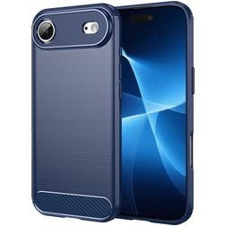 Mobigear Brushed Slim iPhone Air Hülle Flexibles TPU Backcover - Blau
