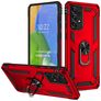 Mobigear Armor Ring Samsung Galaxy A73 Hülle Hardcase Backcover Stoßfest mit Ringhalter - Rot