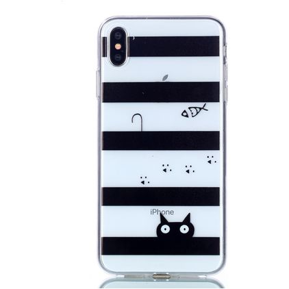 Mobigear Design iPhone XS Max TPU (flexibel) Backcover - Katze