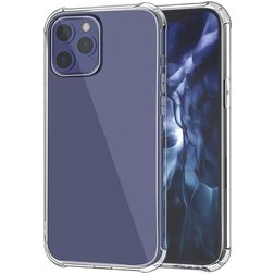 Mobigear Cushion Durchsichtig iPhone 12 Pro Max Hülle Flexibles TPU Backcover Stoßfest - Transparent