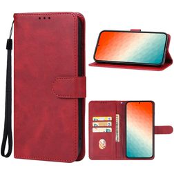 Mobigear Retro Samsung Galaxy S24 Hülle Klapphülle Geldbörse - Rot