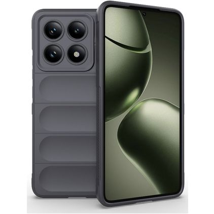 Mobigear Bumpy Xiaomi 14T Hülle Flexibles TPU Backcover - Grau