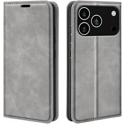 Mobigear Retro Slim iPhone 18 Pro Max Hülle Klapphülle Geldbörse - Grau