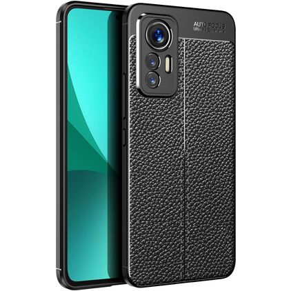Mobigear Luxury Xiaomi 12 Lite Hülle Flexibles TPU Backcover - Schwarz