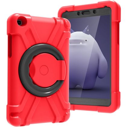 Mobigear RingGuard Samsung Galaxy Tab A 8.0 (2019) Tablet Hülle für Kinder mit Tragegriff - Rot