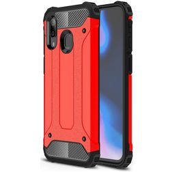 Mobigear Outdoor Samsung Galaxy A40 Hülle Hardcase Backcover Stoßfest - Rot