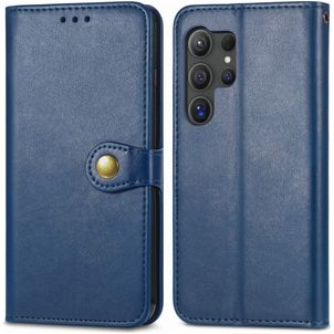Mobigear Snap Button Samsung Galaxy S25 Plus Hülle Klapphülle Geldbörse - Blau