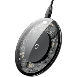 Baseus Glass es Ladegerät Qi Wireless 10W 2A - Schwarz Baseus Glass es Ladegerät Qi Wireless 10W 2A - Schwarz