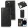 Mobigear Wallet iPhone 15 Pro Max Hülle Abnehmbare 2in1 Klapphülle Geldbörse - Schwarz