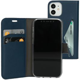 Mobiparts Classic Wallet iPhone 12 Mini Hülle Klapphülle Geldbörse - Blau