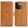 Mobigear Slim Magnet iPhone 15 Pro Hülle Klapphülle Geldbörse - Cognac