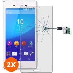 Mobigear Sony Xperia M4 Aqua Panzerglas Gehärtetes Glas Displayschutz - Hüllenfreundlich (2er Pack)