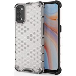 Mobigear Honeycomb OPPO Reno 4 Hülle Hardcase Backcover Stoßfest - Weiß
