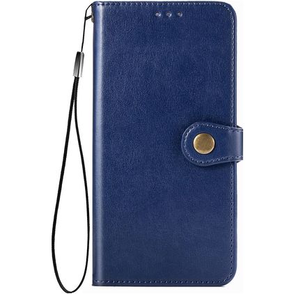 Mobigear Snap Button Samsung Galaxy S20 FE Hülle Klapphülle Geldbörse - Blau
