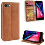 Mobigear Sensation iPhone SE (2020) Hülle Klapphülle Geldbörse - Cognac