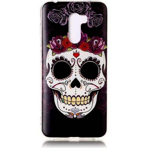 Mobigear Design Xiaomi Pocophone F1 Hülle Flexibles TPU Backcover - Skull
